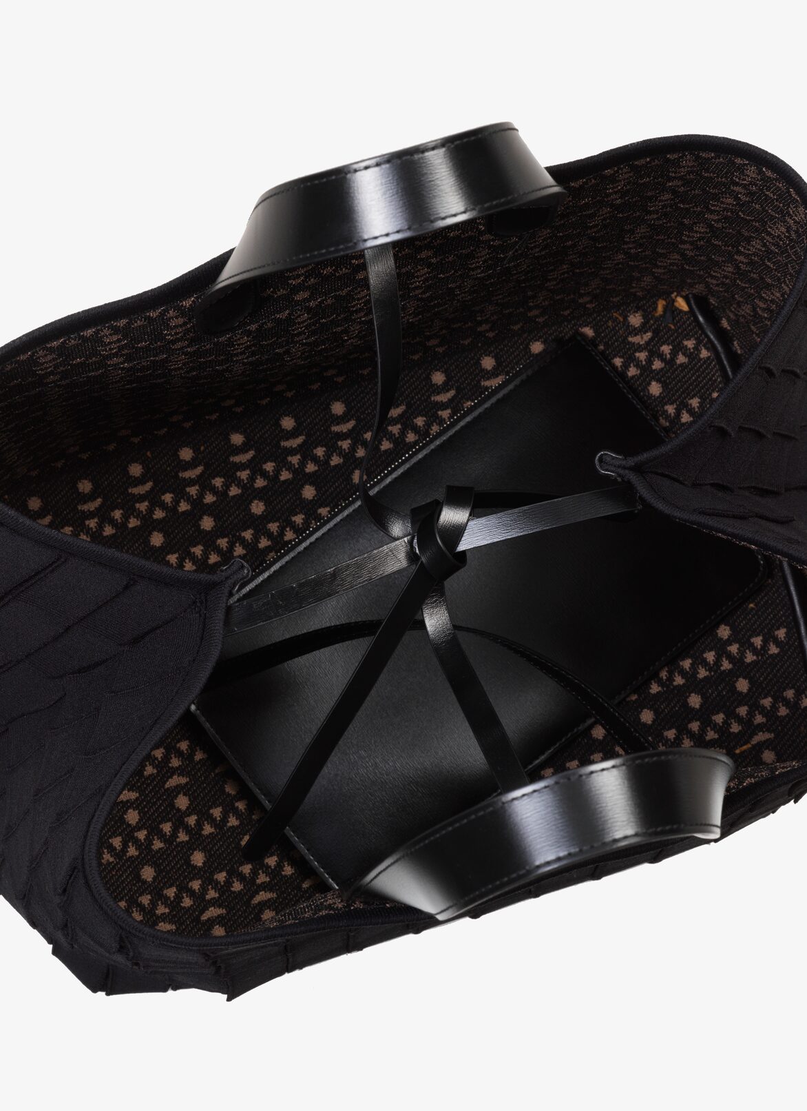 KNIT TOTE BAG ALAÏA BLACK KNIT TOTE BAG